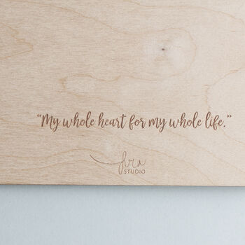 Personalised Surname Wooden Wedding Guest Book, 4 of 5