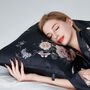 Silk Pillowcase Midnight Fleur Japonaise Blue, thumbnail 2 of 7