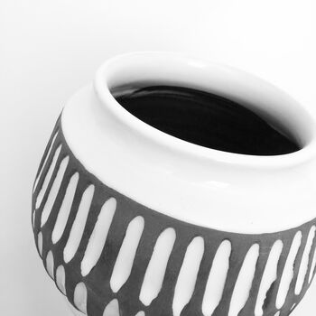Black And White Patterned Vase, 6 of 7