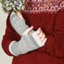 Soft Handmade Fair Isle Knitted Wrist Warmers, thumbnail 2 of 8