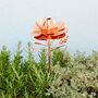 Recycled Metal Copper Rose Garden Stake, thumbnail 1 of 7