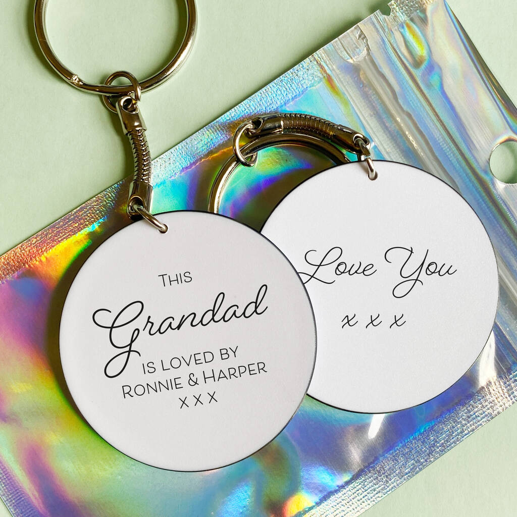 This Grandad Is Loved By Personalised Keyring By Chips & Sprinkles This Grandad Is Loved By Personalised Keyring By Chips & Sprinkles