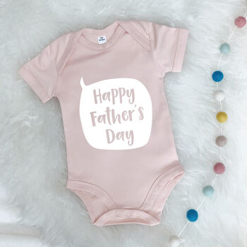 Happy Fathers Day Speech Bubble Baby Grow, 2 of 11