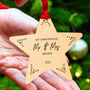 First Christmas Personalised Mr And Mrs Decoration, thumbnail 1 of 2