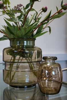 Noel Stylish Glass Vase, Smoke, 2 of 4