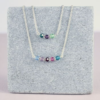 Family Birthstone Bar Necklace, 8 of 11