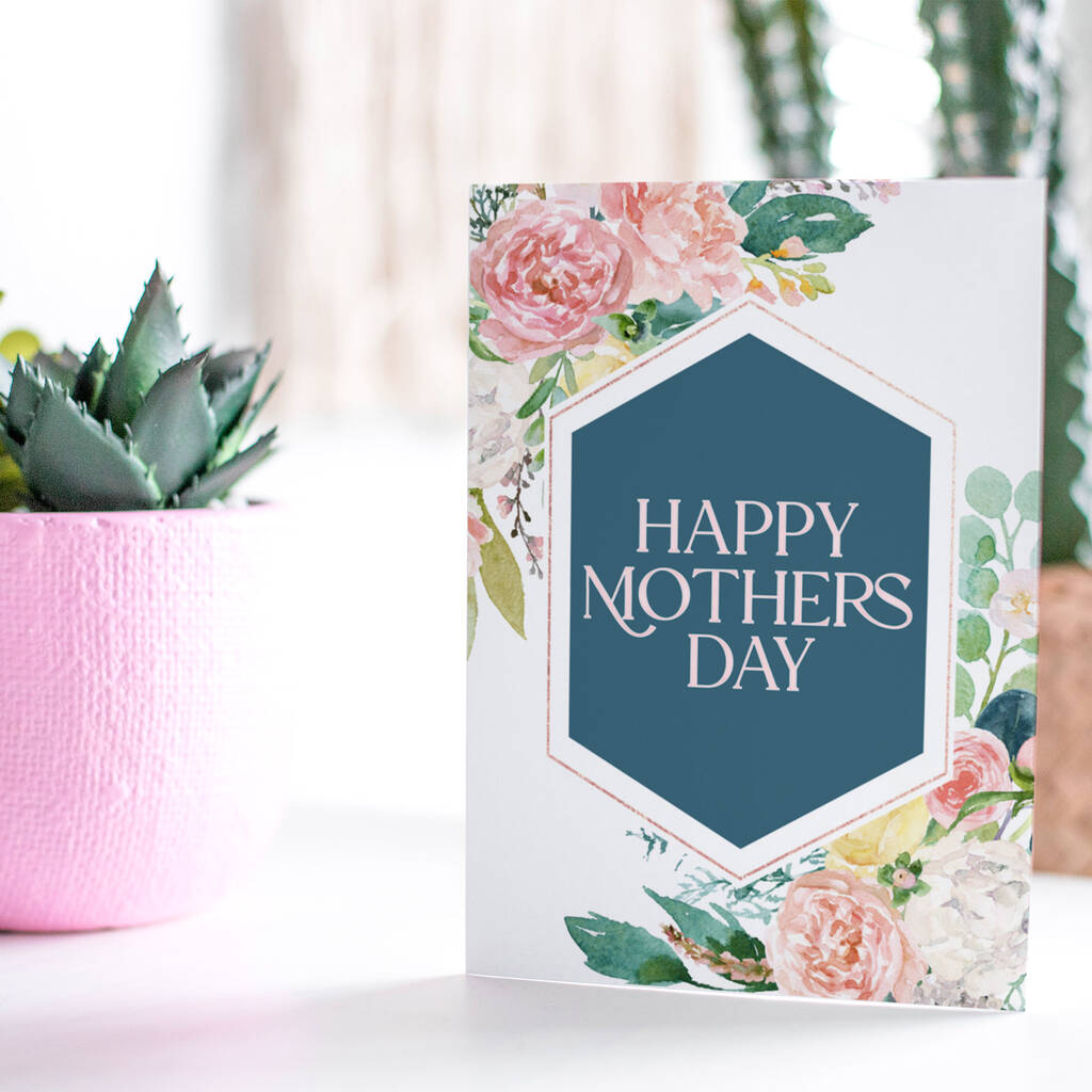 Elegant Floral Mothers Day Card By Wee Blue Coo