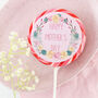 Pink Botanical Wreath Mother's Day Lollipop, thumbnail 1 of 3