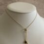 Clover 18 K Gold Plated Pendant Necklace Black, thumbnail 1 of 8