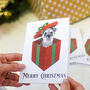 Cute Dog In Present Christmas Card, thumbnail 9 of 12
