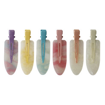 Set Of Six Colourful Non Crease Hair Clips, 3 of 8