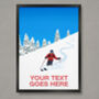 Personalised Skiing Graphic Art Print, thumbnail 1 of 7