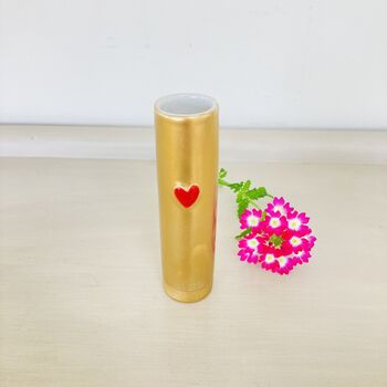 Golden Heart Porcelain Bud Vase, 3 of 5