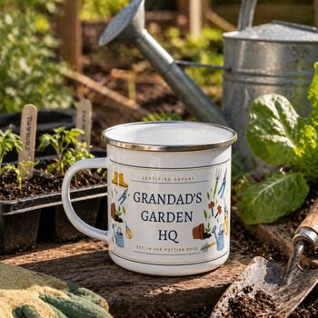Personalised Garden Hq Enamel Mug, 2 of 6