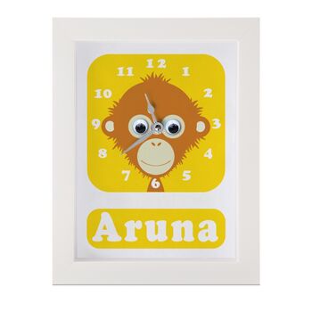 Personalised Children's Orangutan Clock, 9 of 9