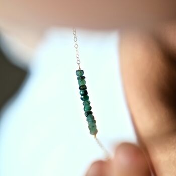 May Birthstone Real Emerald Necklace, 4 of 9