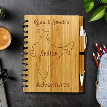 Personalised Bamboo Indian Adventures Travel Journal, 3 of 7