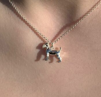 Personalised Schnauzer Sterling Silver Necklace, 3 of 9