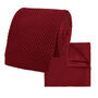 Burgundy Red Diamond End Knitted Neck Tie In 100% Soft Polyester, thumbnail 8 of 9