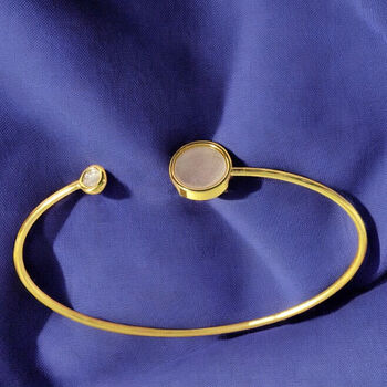 Mother Of Pearl And Crystal Bangle Bracelet, 9 of 9