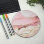 Personalised Blush Pink Marble Mouse Mat, thumbnail 7 of 11