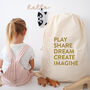 Stylish Toy Storage Bag Sack For Bedroom Or Playroom, thumbnail 4 of 5
