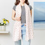 Metallic Gold Heart Print Scarf, thumbnail 3 of 6