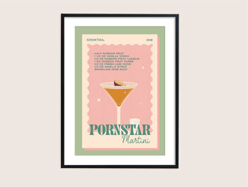 Retro Pornstar Martini Cocktail Print, 5 of 5