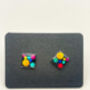 Mini Disco Stud Earrings With Colourful Glitter, thumbnail 5 of 12
