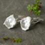 Water Cast Molten Silver Cufflinks, thumbnail 2 of 3