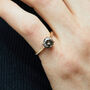 18ct Rose Gold Round Salt And Pepper Diamond Ring, thumbnail 3 of 3