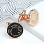 Personalised Message Round Cufflinks, thumbnail 2 of 8