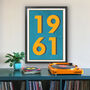 1991 Personalised Year Typography Print, thumbnail 10 of 12