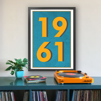 1991 Personalised Year Typography Print, 10 of 12