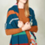 Colourful Multi Stripe Wrap Scarf Soft Lambswool, thumbnail 2 of 7