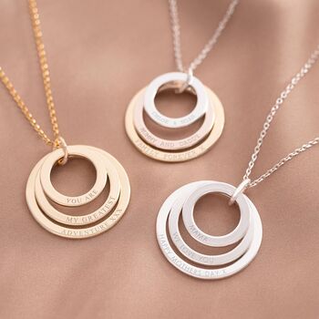 Personalised Triple Eternal Ring Necklace Photo Set, 2 of 12