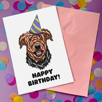Personalised Dog Dad Card For Airedale Terrier Dad, 3 of 12