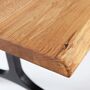 Lambeth Solid Oak Dining Table With Casting Shaped Legs, thumbnail 4 of 5