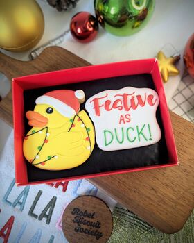 Festive As 'Duck' Biscuit Set, 2 of 2