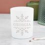 Personalised Snowflake Candle Holder, thumbnail 1 of 8