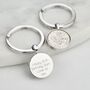 Luxury 70th Birthday 1956 Silver Sixpence Keyring, thumbnail 1 of 6
