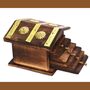 Wooden Tea Coaster With Stand Hut Shape, thumbnail 6 of 12