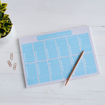 New Week New Goals To Do List Weekly Planner Desk Pad, 5 of 10