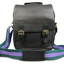 'Rigby' Personalised Leather Messenger Bag In Black, thumbnail 3 of 9