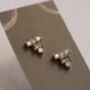 Smoky Quartz Art Deco Stud Earrings, thumbnail 5 of 7