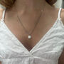 Fine Paperclip Necklace With Baroque Pearl, thumbnail 3 of 4