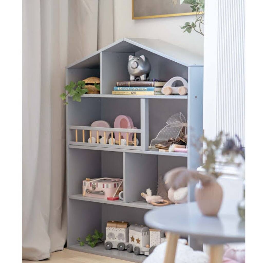 wooden house bookcase