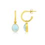 Manhattan Gold Plated And Gemstone Hoop Earrings, thumbnail 5 of 12