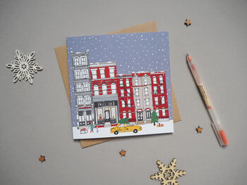 Five Cityscape Christmas Cards Mix And Match, 6 of 12