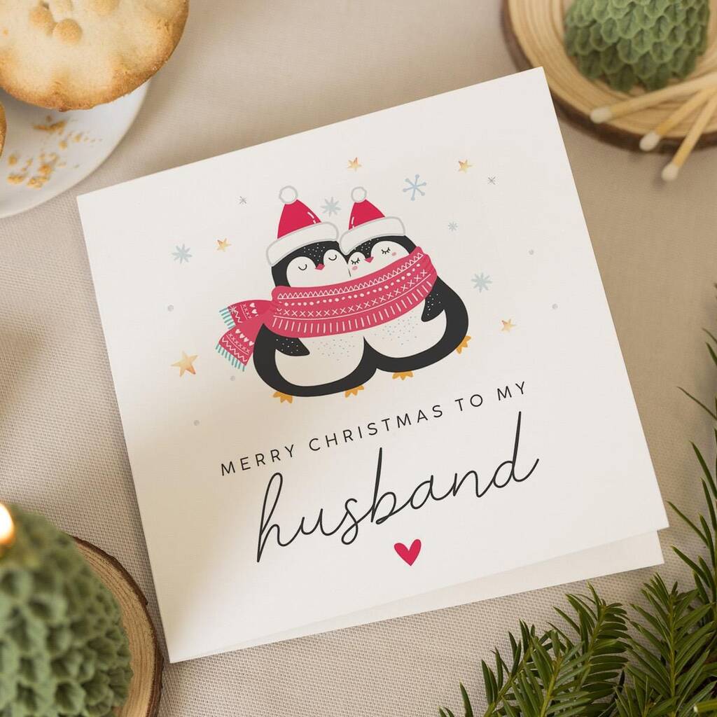 Personalised Husband Christmas Card For Him, 1 of 7